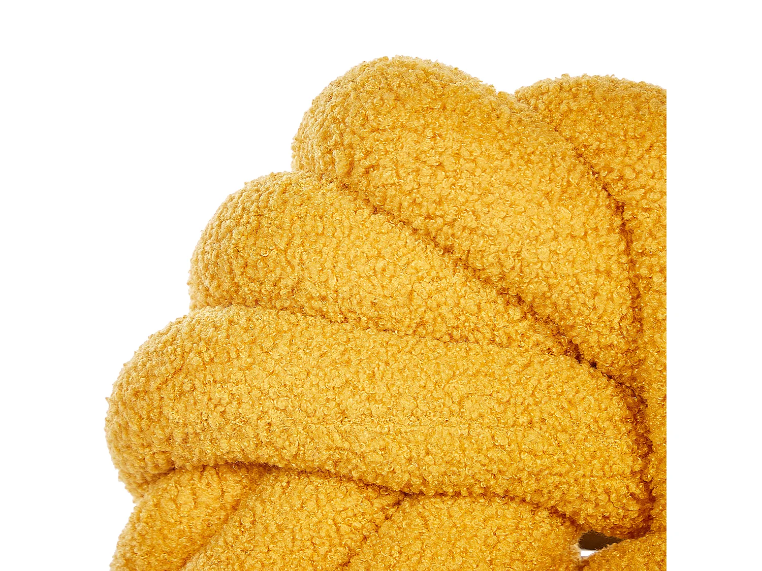 Lot de 2 coussins décoratifs AKOLA Bouclé 31 x 31 cm Moutarde Unicolore