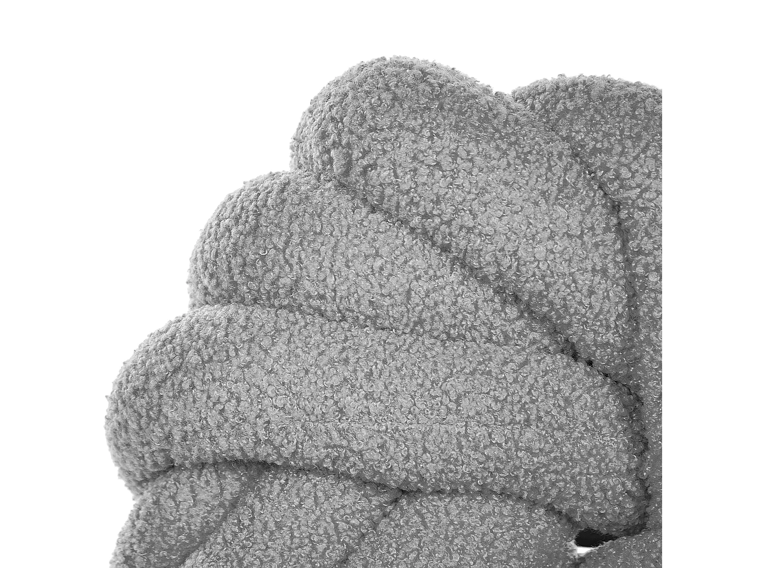 Lot de 2 coussins décoratifs AKOLA Bouclé 31 x 31 cm Gris Unicolore
