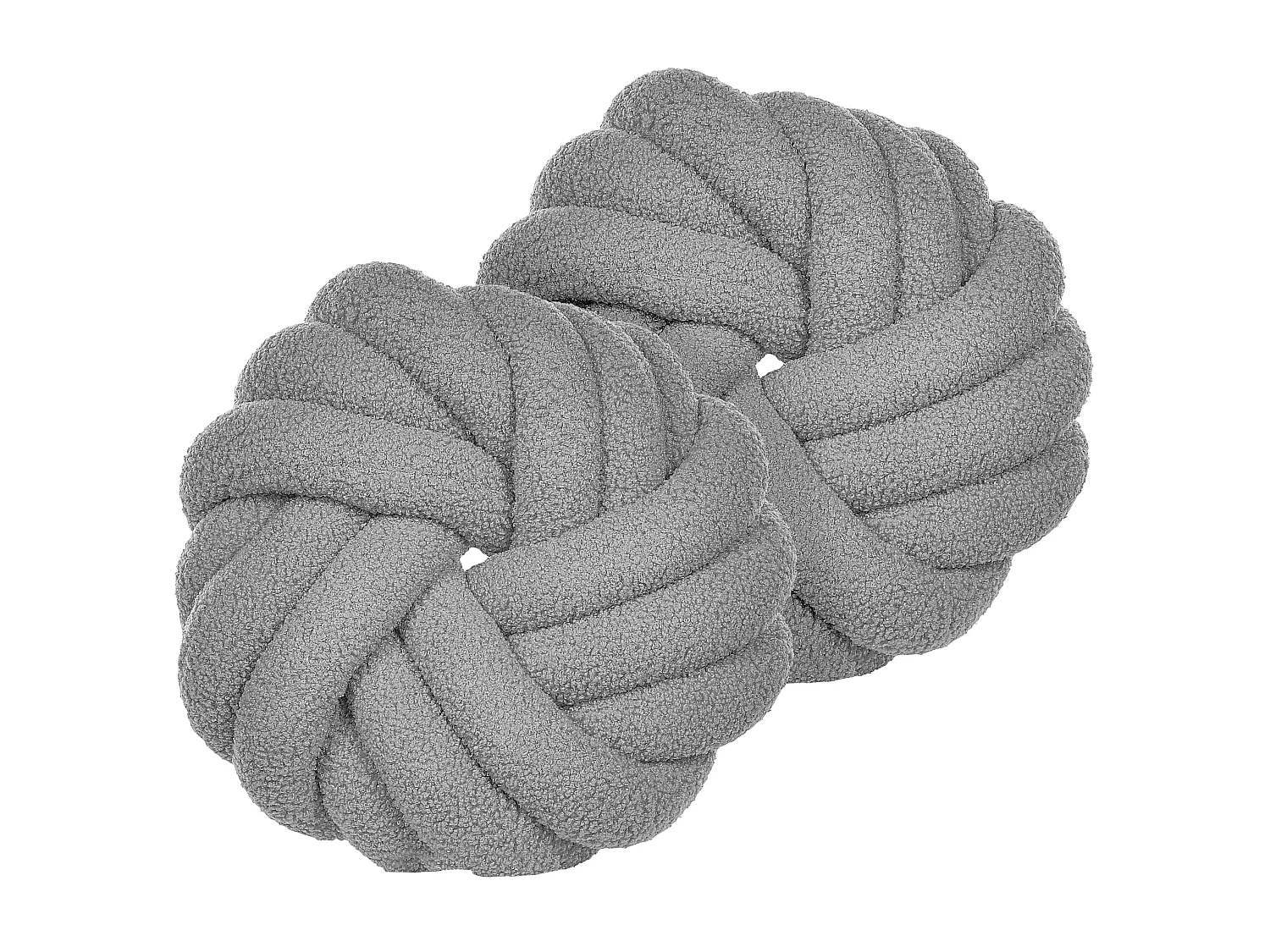 Set van 2 decoratieve kussens AKOLA Bouclé 31 x 31 cm Grijs Effen