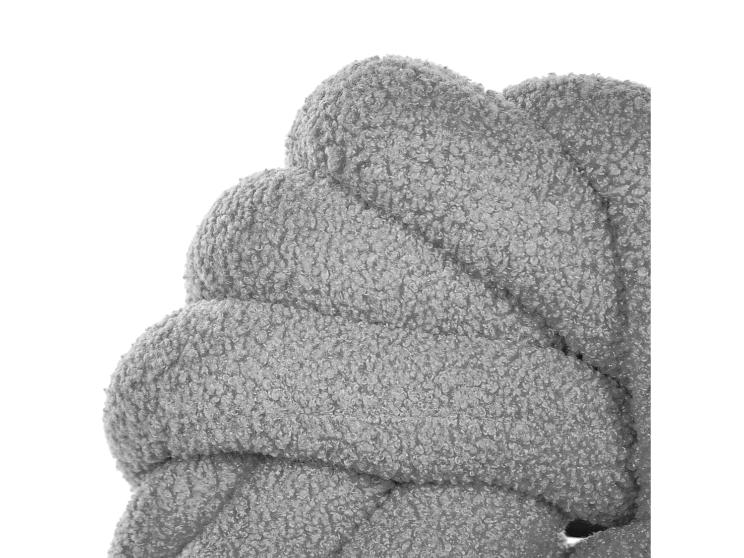 Set van 2 decoratieve kussens AKOLA Bouclé 31 x 31 cm Grijs Effen