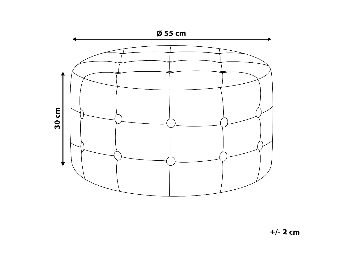 Pouf TAMPA Bouclé Blanc