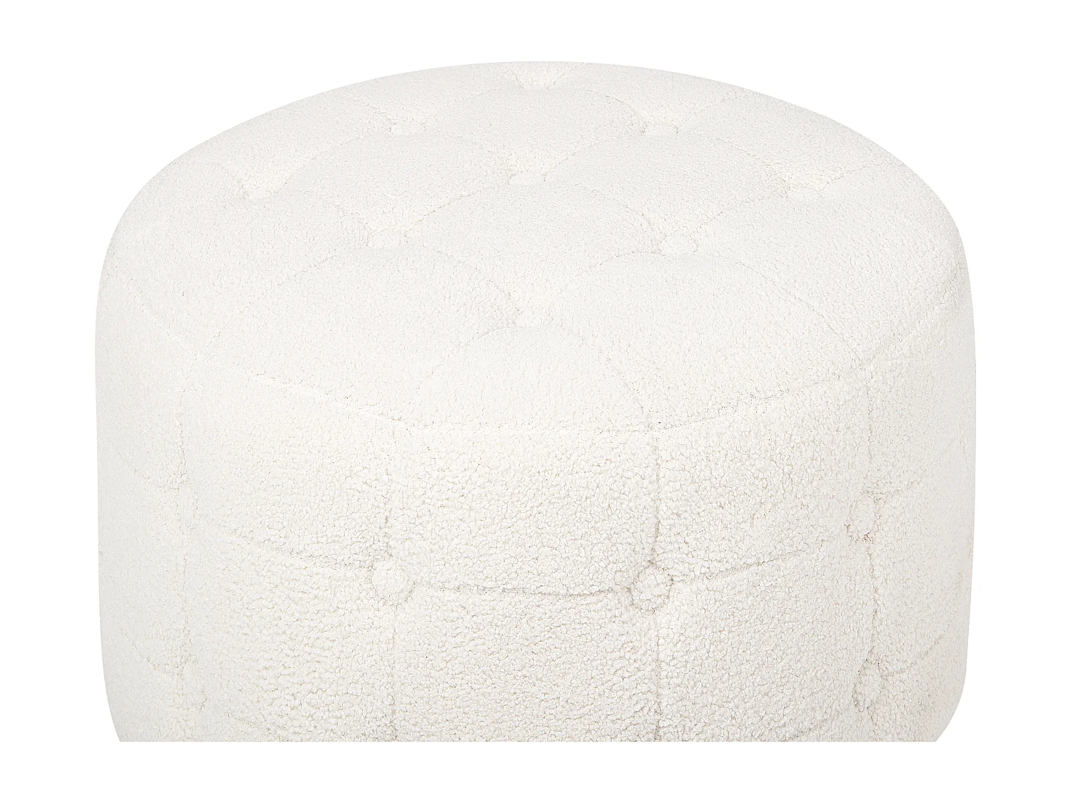 Pouf TAMPA Bouclé Blanc