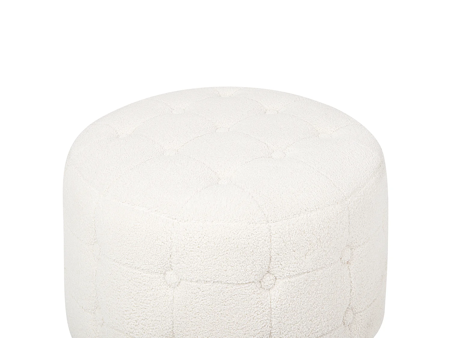 Pouf TAMPA Bouclé Bianco 55 cm 55 cm 30 cm