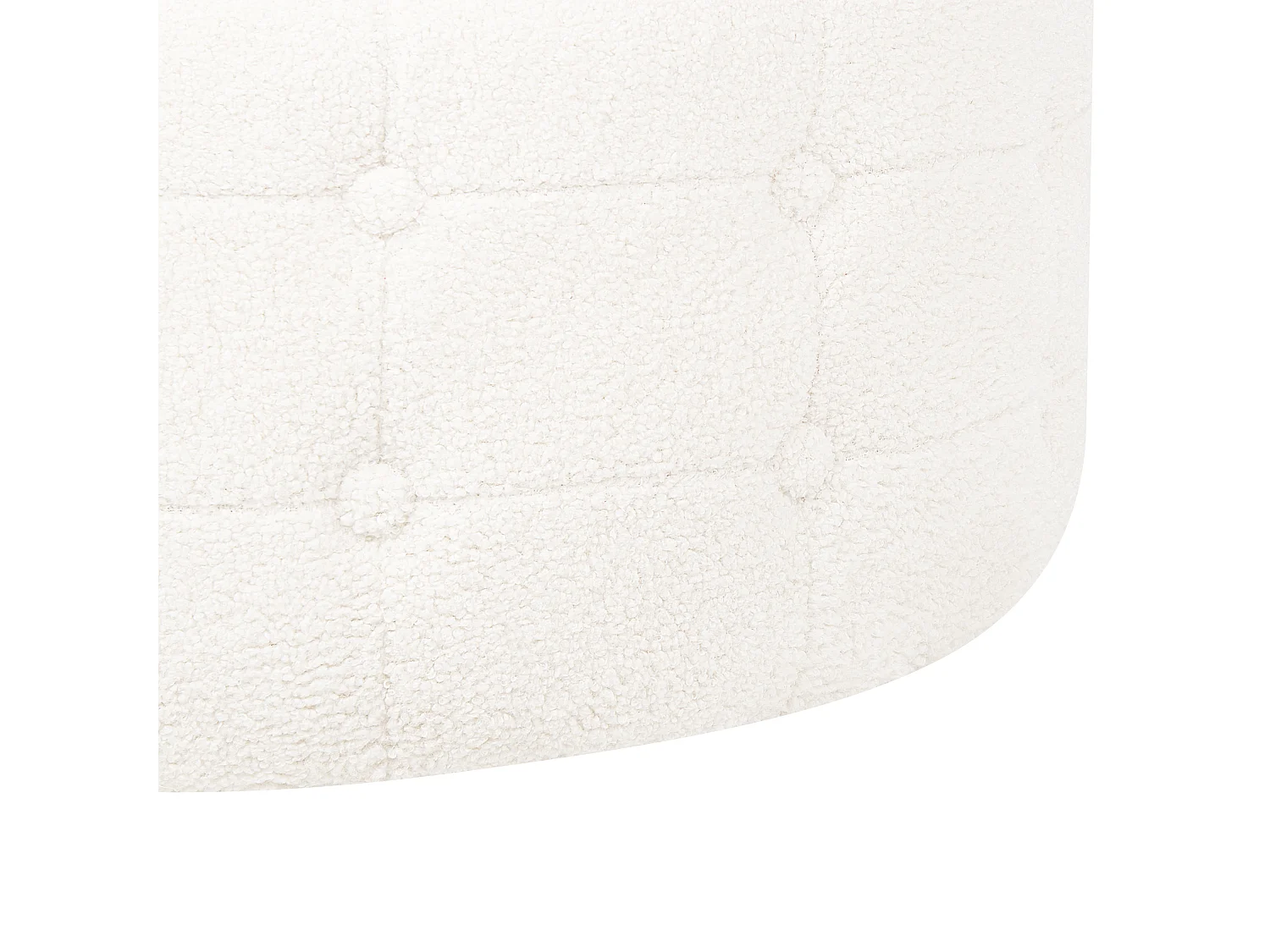 Pouf TAMPA Bouclé Bianco 55 cm 55 cm 30 cm