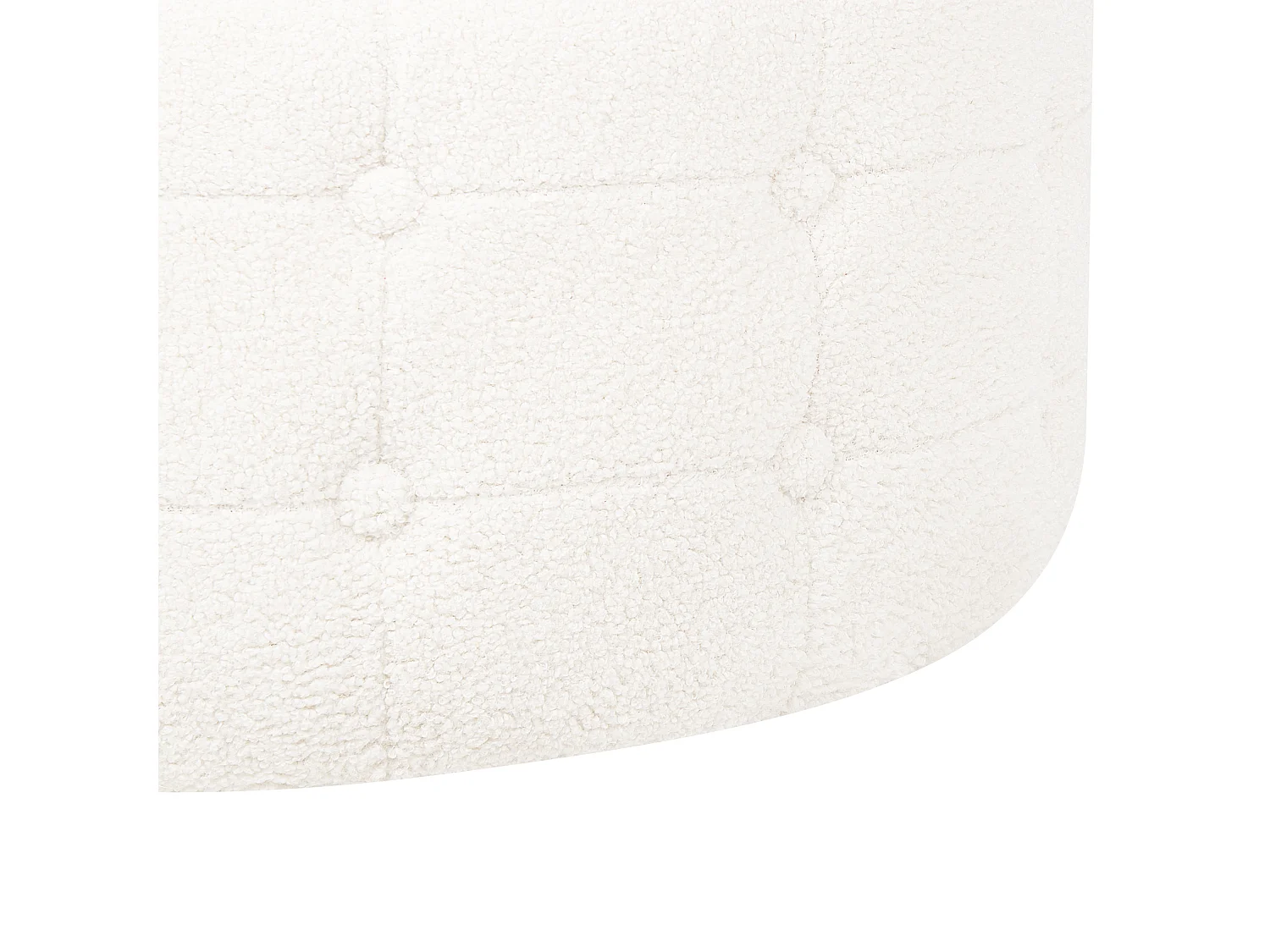 Pouf TAMPA Bouclé Weiss 55 cm 55 cm 30 cm