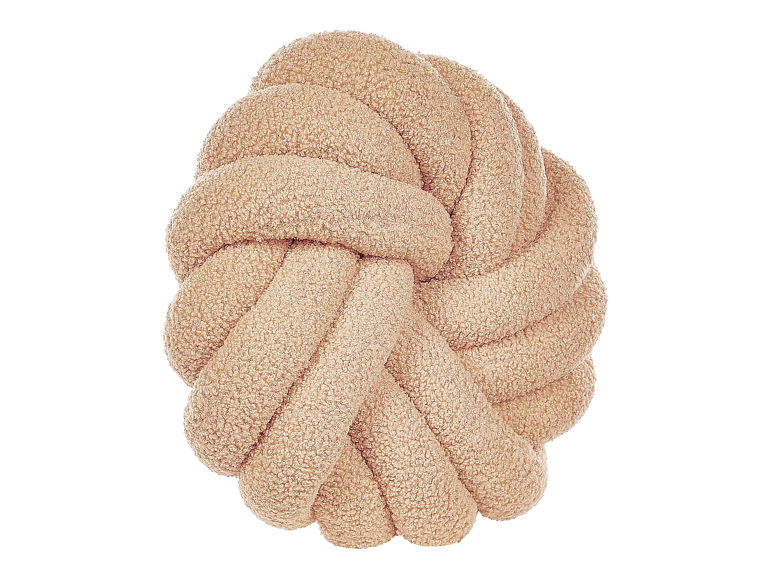 Coussin AKOLA Bouclé 31 x 31 cm Beige sable Unicolore