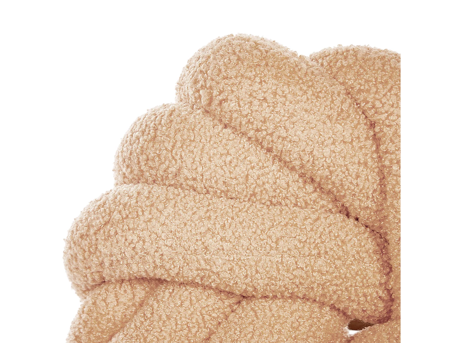 Cuscino decorativo AKOLA Bouclé 31 x 31 cm Beige sabbia Tinta unita
