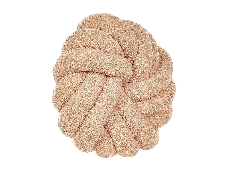 Coussin AKOLA Bouclé 31 x 31 cm Beige sable Unicolore