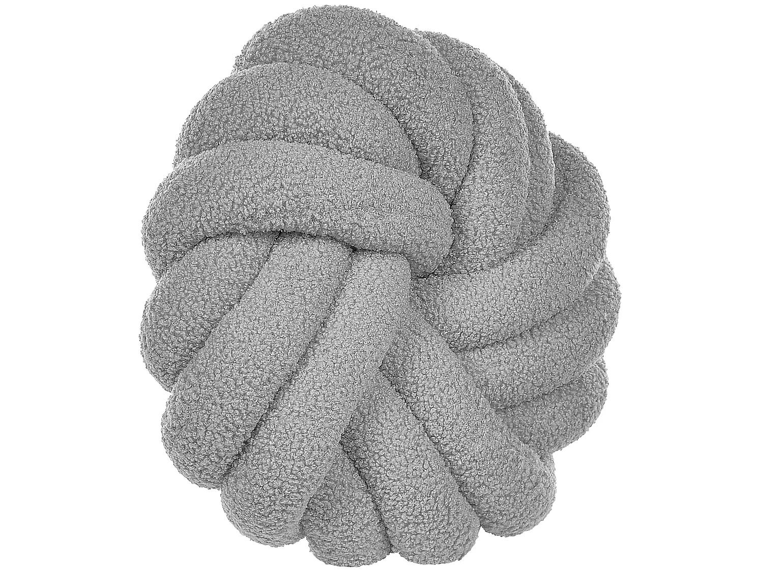 Cojín decorativo AKOLA Bouclé 31 x 31 cm Gris Liso