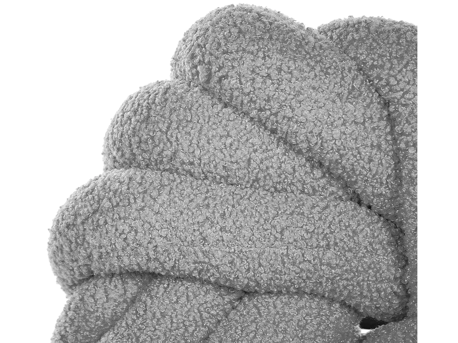 Cojín decorativo AKOLA Bouclé 31 x 31 cm Gris Liso