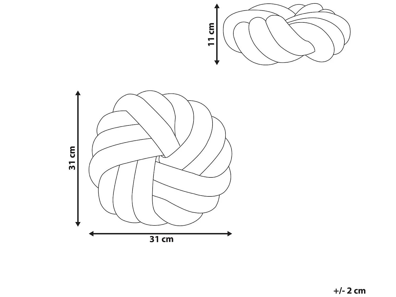 Cojín decorativo AKOLA Bouclé 31 x 31 cm Gris Liso