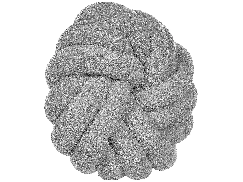 Coussin AKOLA Bouclé 31 x 31 cm Gris Unicolore