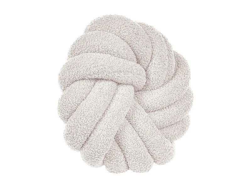 Almofada decorativa AKOLA Bouclé 31 x 31 cm Branco creme Sólido