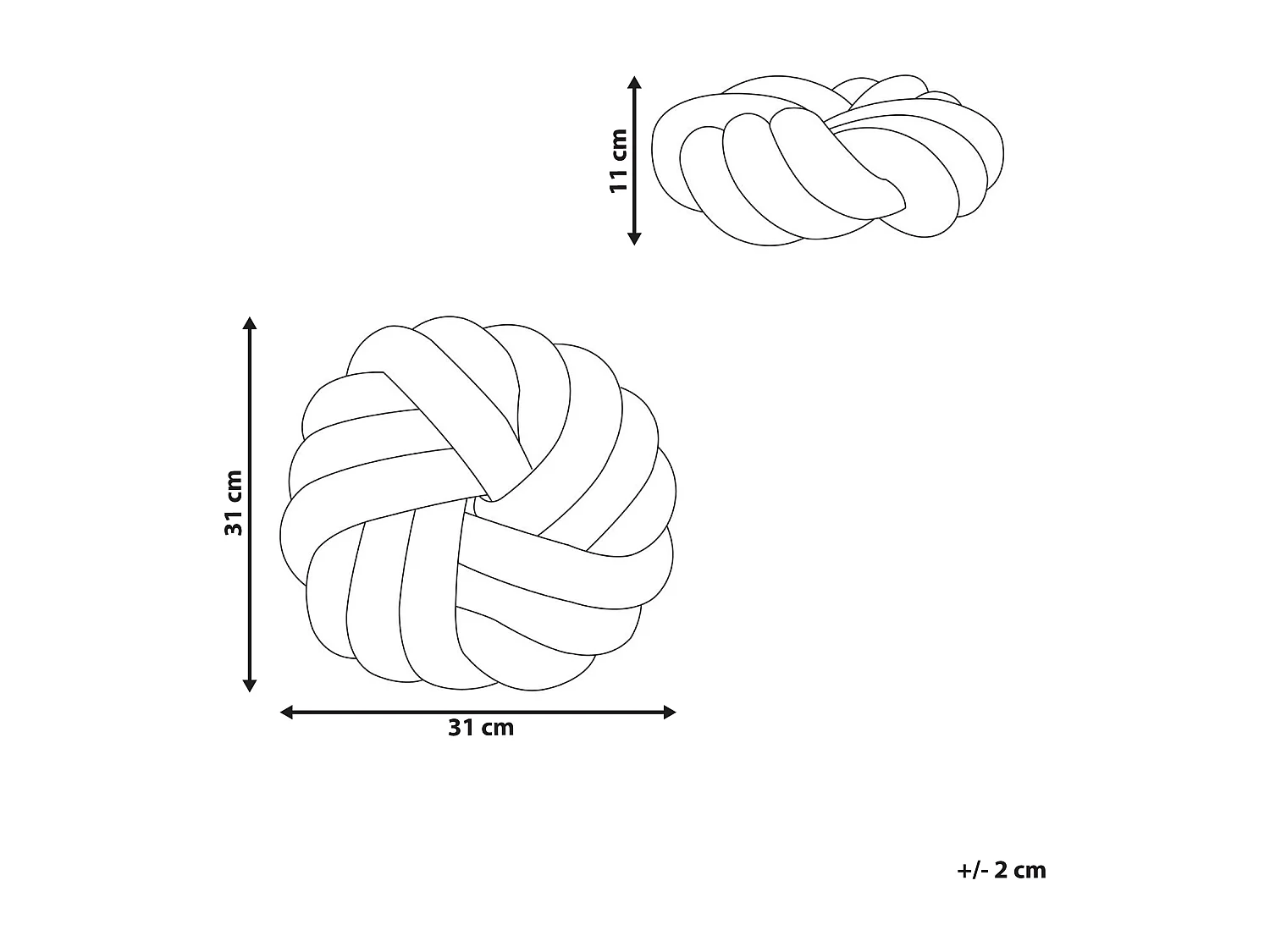 Poduszka dekoracyjna AKOLA Boucle 31 x 31 cm Złamana biel Jednolity