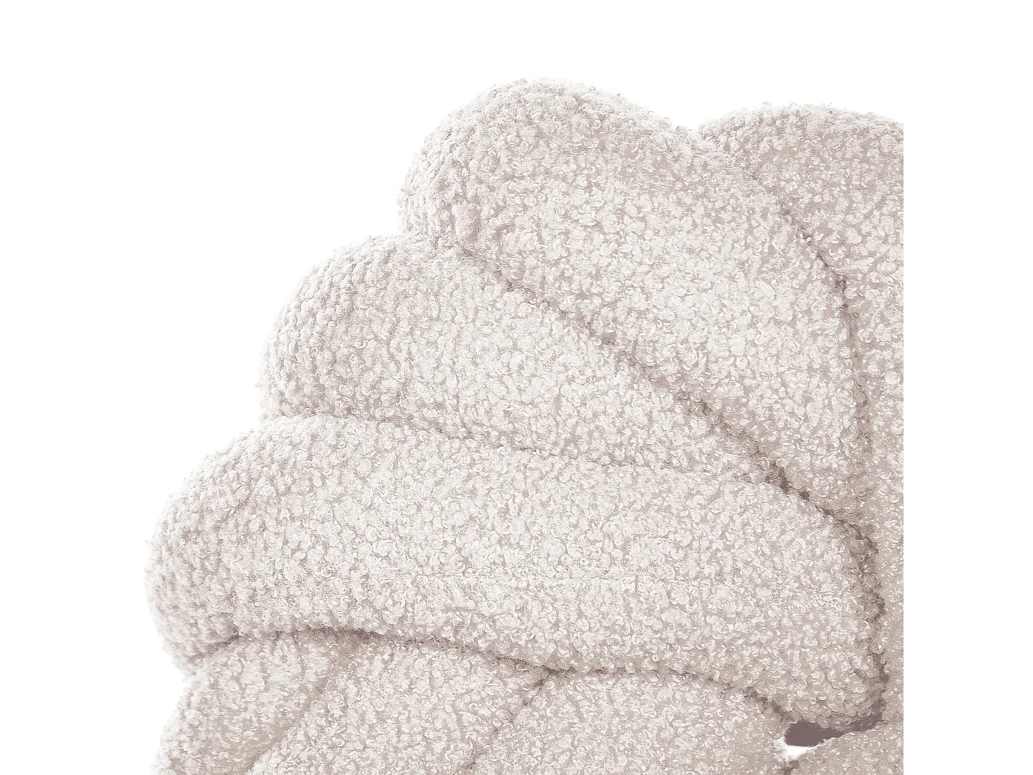 Poduszka dekoracyjna AKOLA Boucle 31 x 31 cm Złamana biel Jednolity