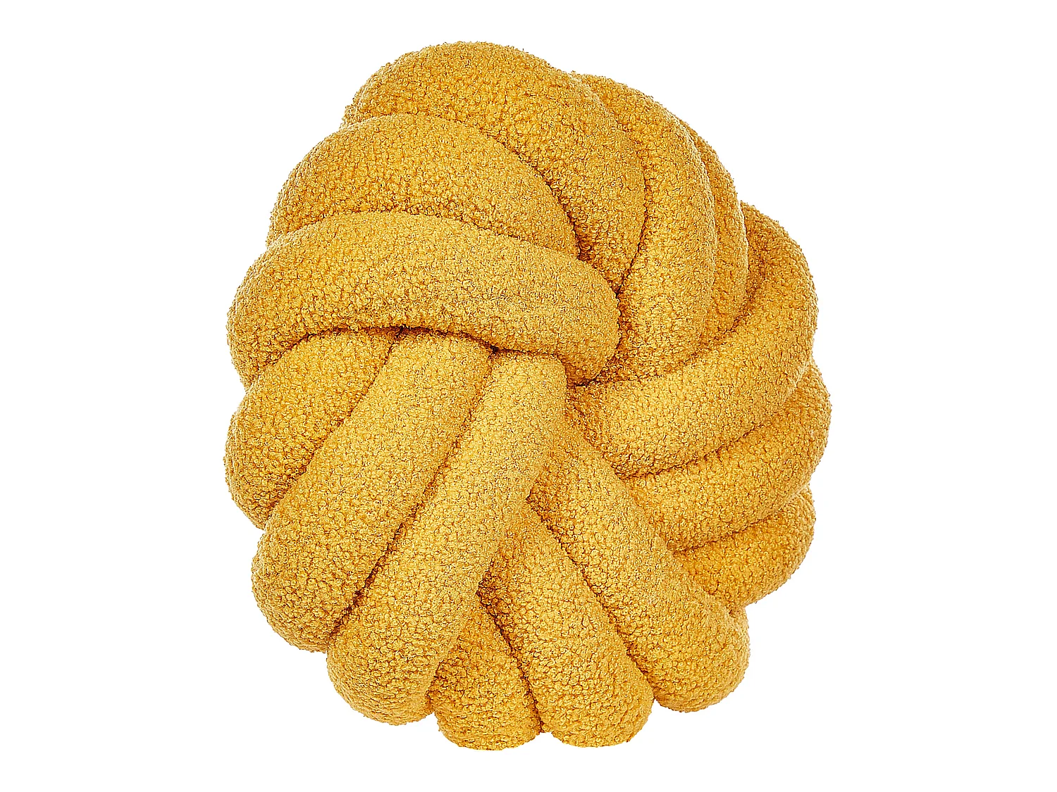 Coussin AKOLA Bouclé 31 x 31 cm Moutarde Unicolore