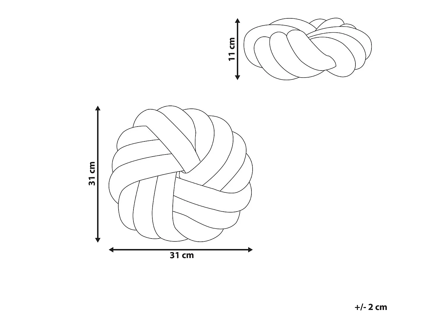 Sierkussen AKOLA Bouclé 31 x 31 cm Mosterdgeel Effen