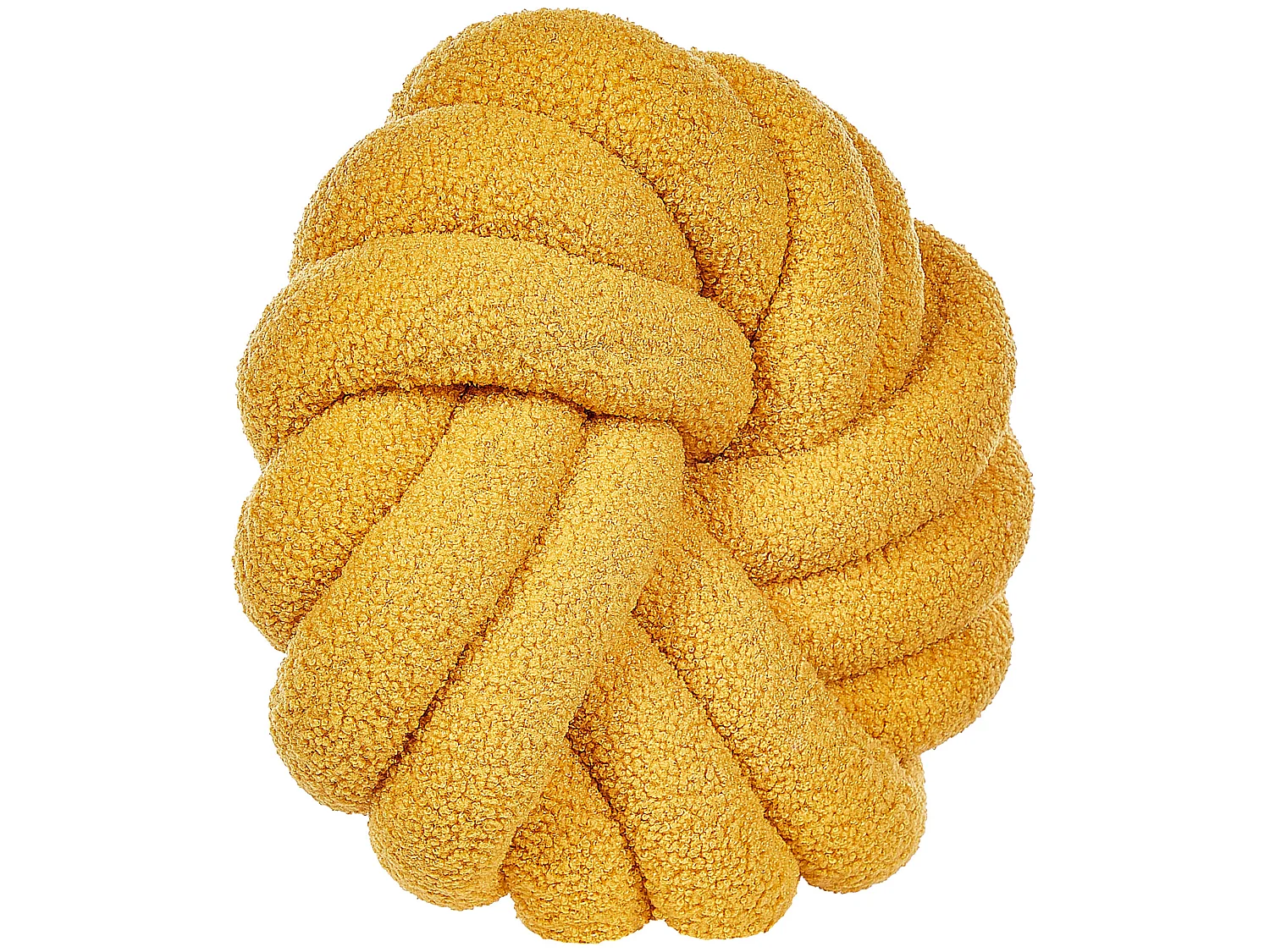 Sierkussen AKOLA Bouclé 31 x 31 cm Mosterdgeel Effen