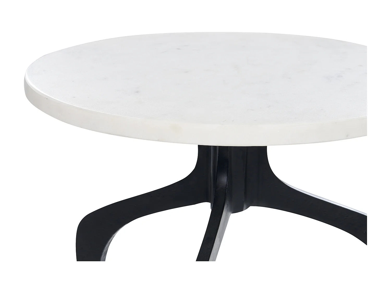 Bijzettafel TIHOI Marmer Zwart/wit