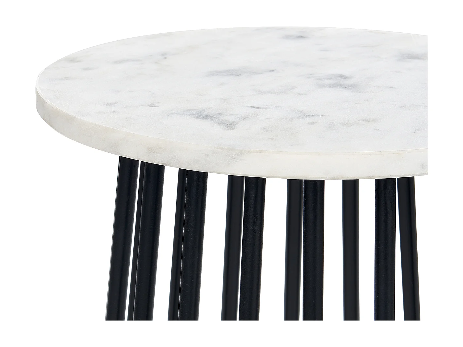 Table d'appoint TAREE Marbre Noir/blanc