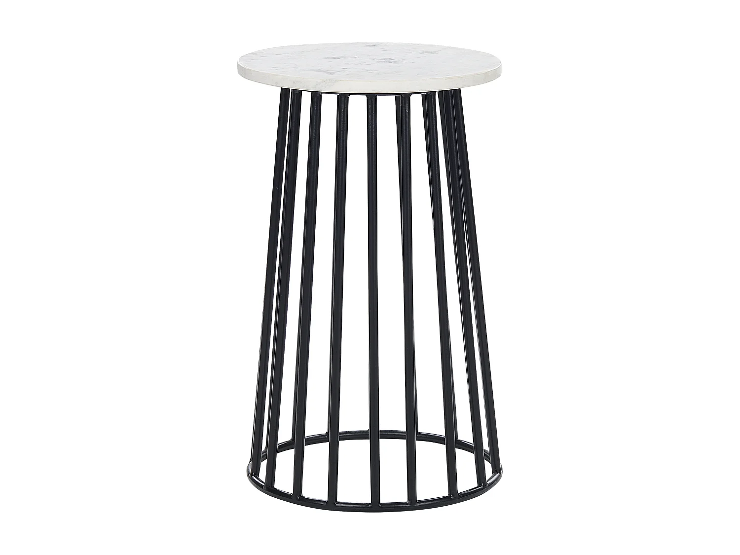 Table d'appoint TAREE Marbre Noir/blanc
