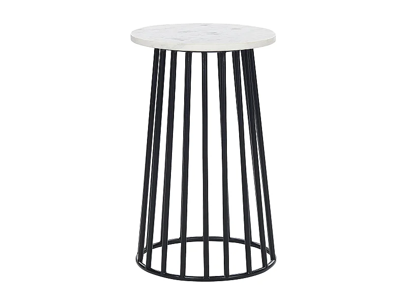 Table d'appoint TAREE Marbre Noir/blanc