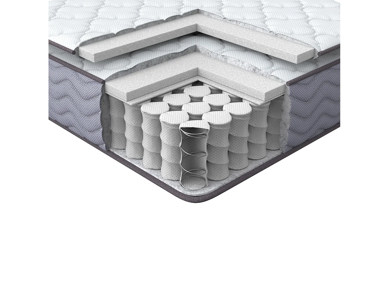 Pocketveringmatras 90 x 200 cm stevig SPLENDOUR