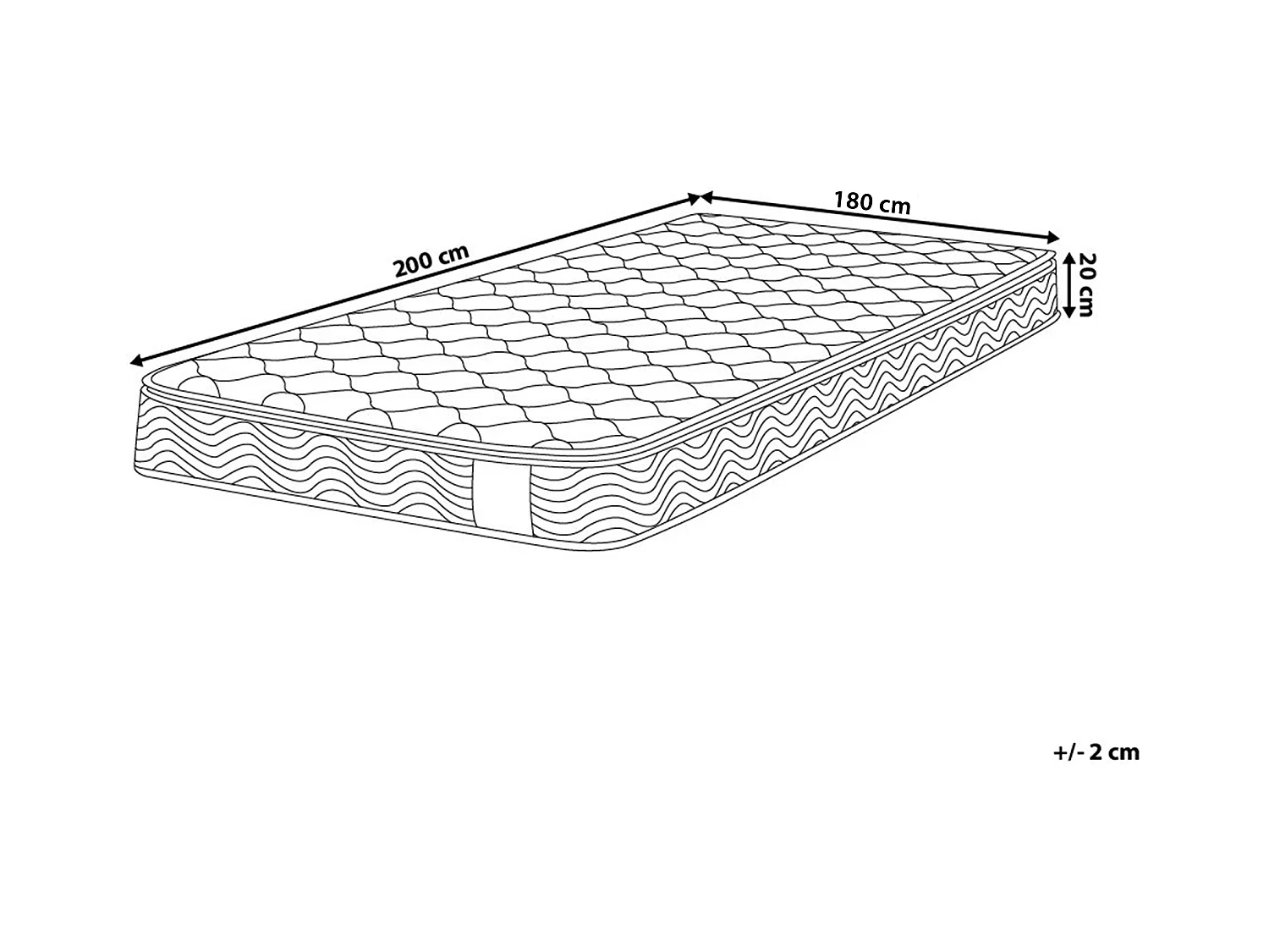 Materasso a molle insacchettate SPLENDOUR Duro 180 x 200 cm