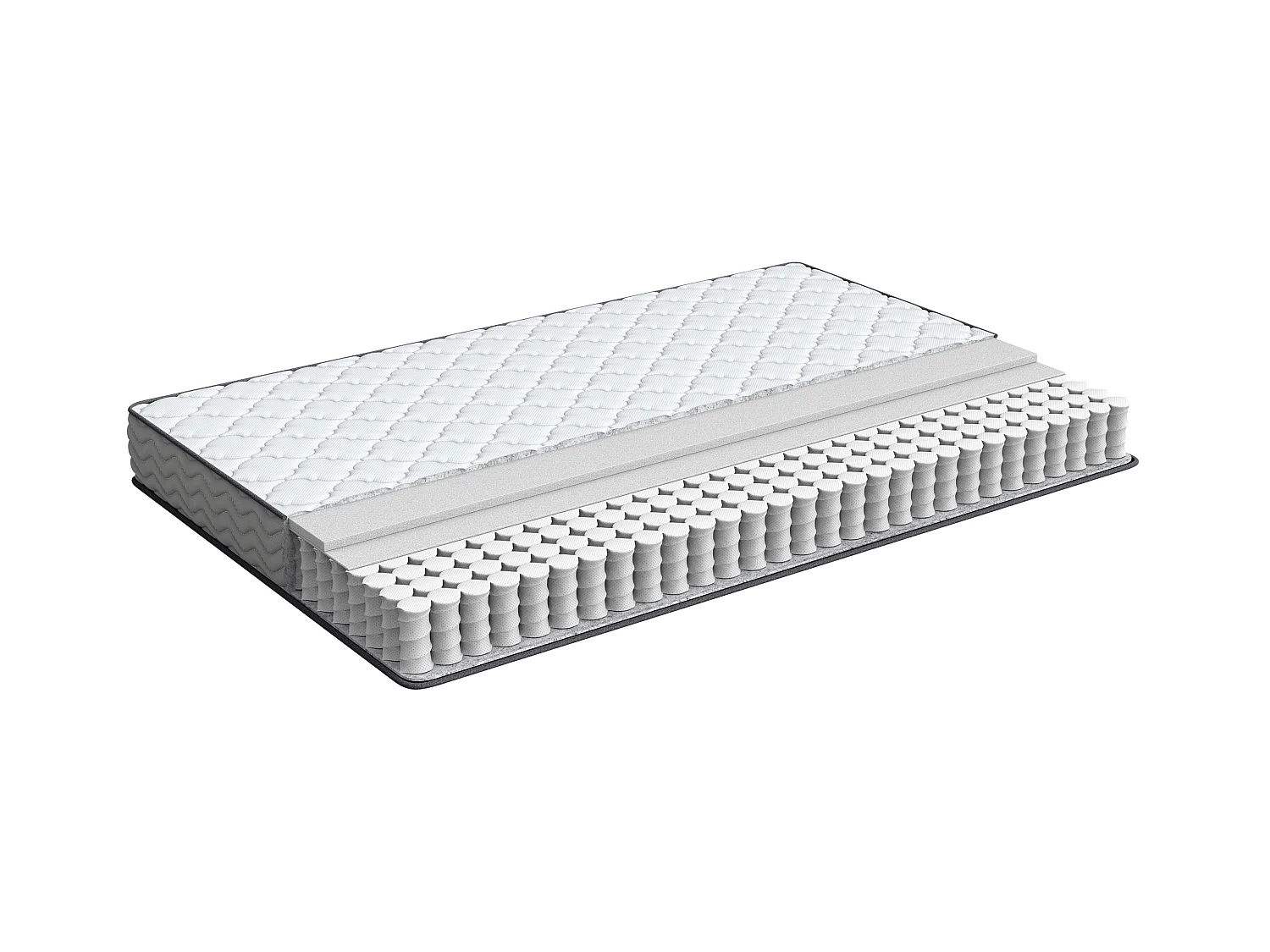 Matelas à ressorts ensachés BLISS Moyennement ferme 90 x 200 cm