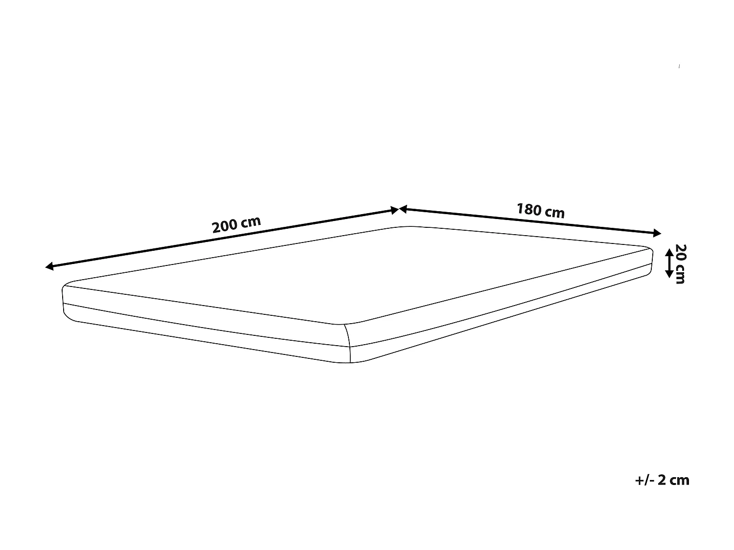 Traagschuim matras GLEE Hard 180 x 200 cm