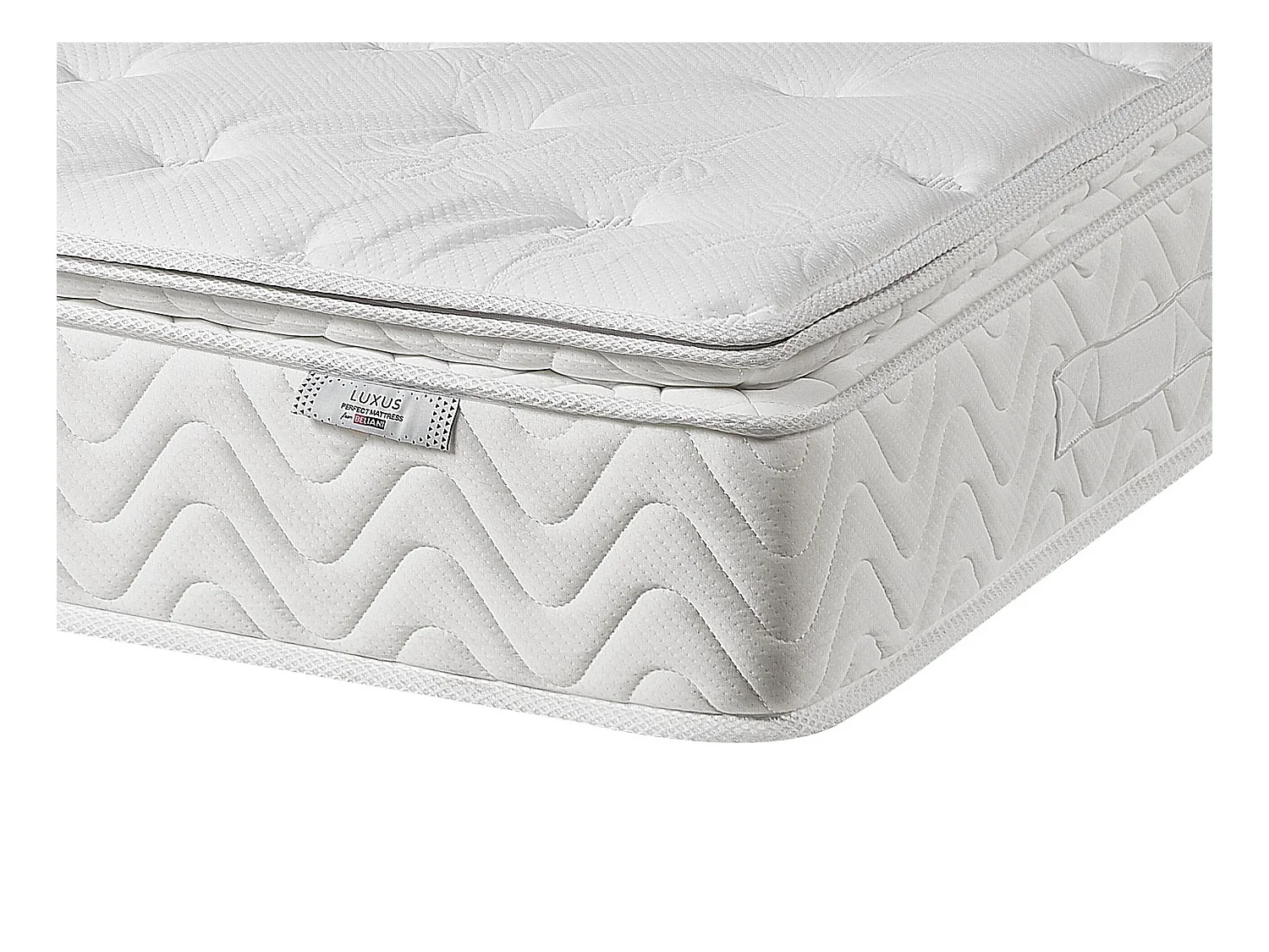 Bequeme Matratze synthetische Klimafaser Bambus Bezug 180 x 200 cm beige Luxus