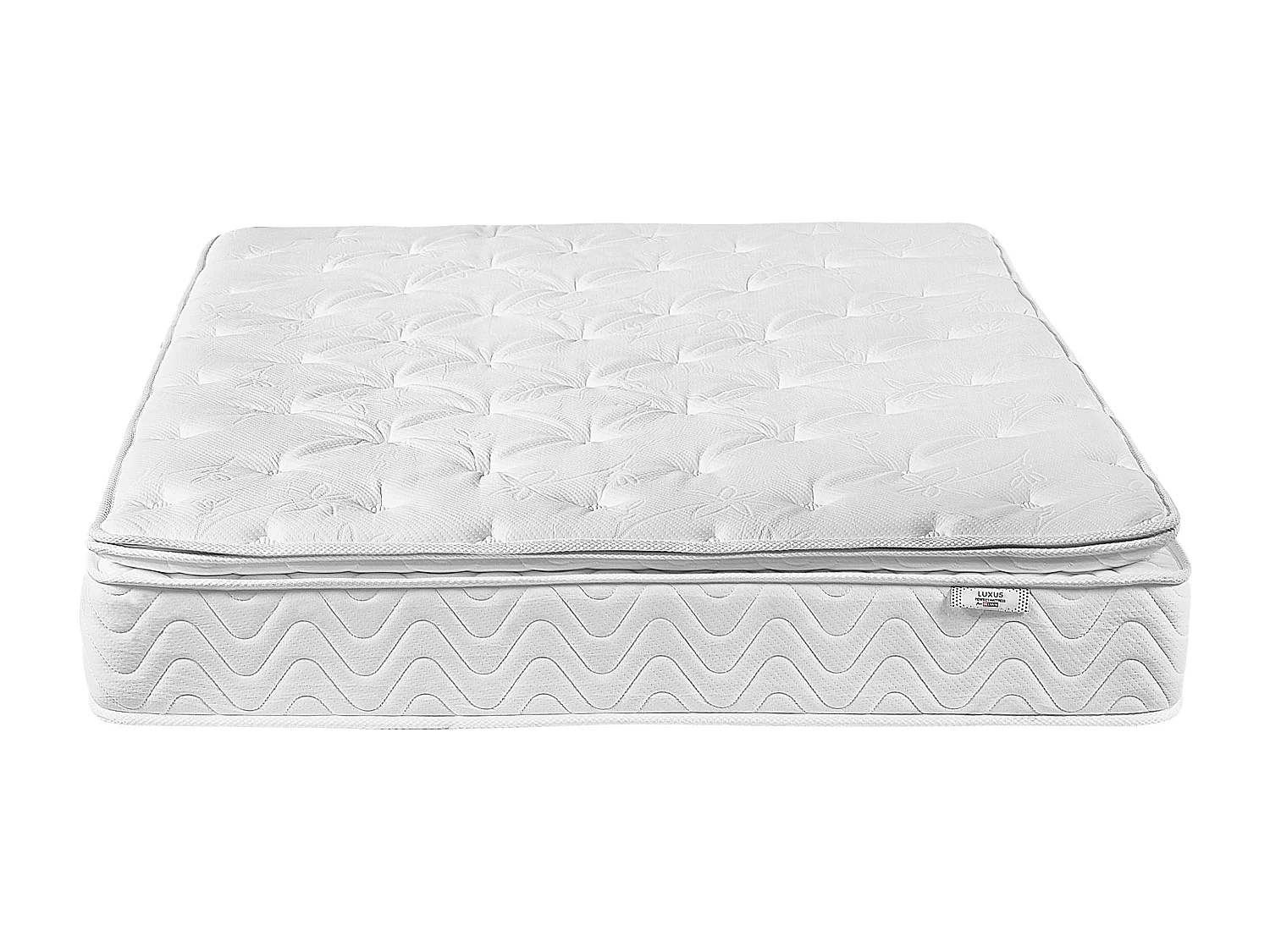 Bequeme Matratze synthetische Klimafaser Bambus Bezug 180 x 200 cm beige Luxus