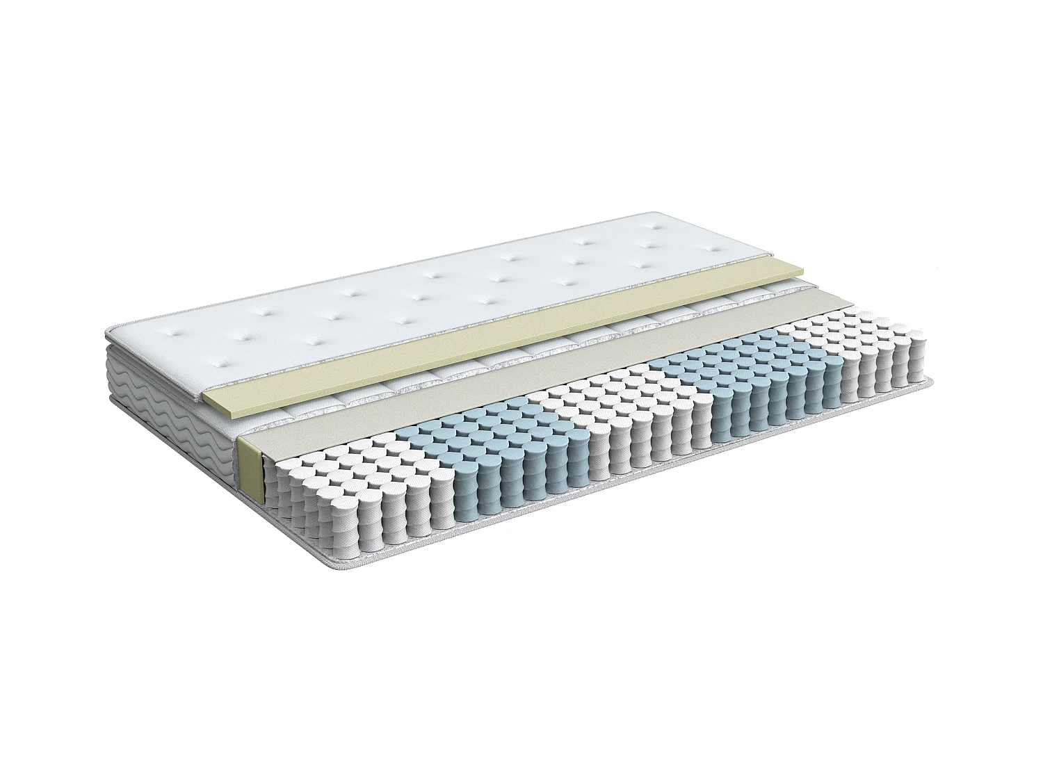 Bequeme Matratze synthetische Klimafaser Bambus Bezug 180 x 200 cm beige Luxus