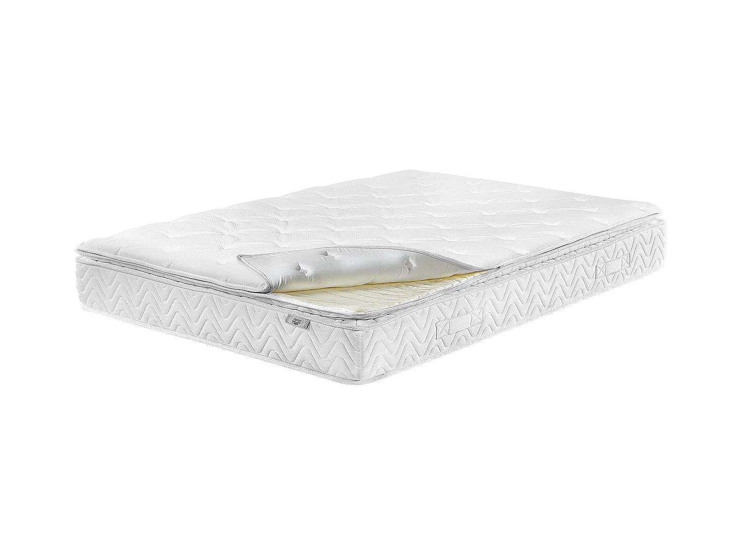 Bequeme Matratze synthetische Klimafaser Bambus Bezug 180 x 200 cm beige Luxus