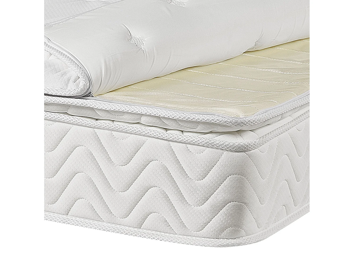 Matelas à ressorts ensachés en mousse à mémoire de forme LUXUS Moyennement ferme 180 x 200 cm