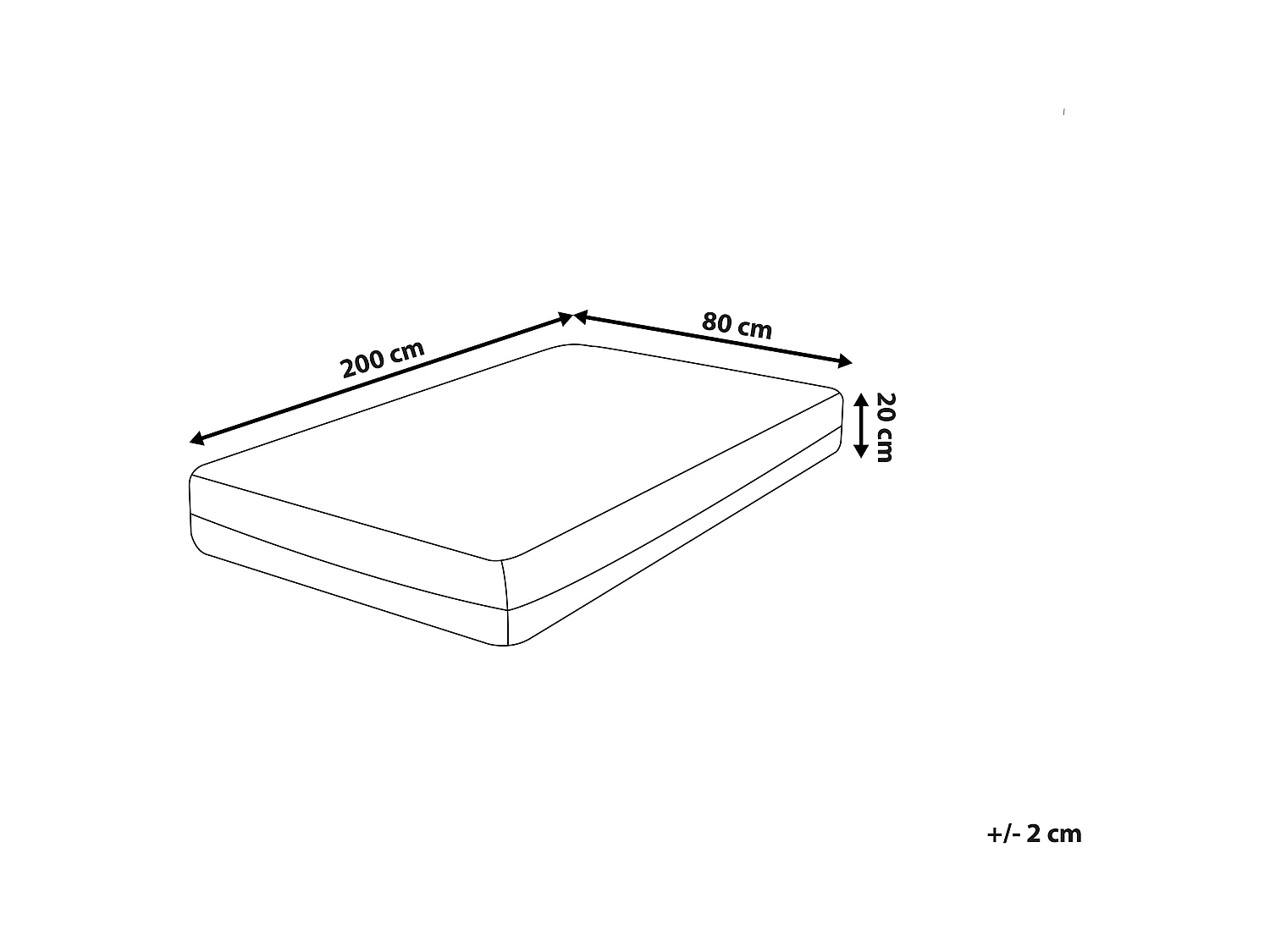 Materac memory foam zdejmowany pokrowiec 80 x 200 cm twardy GLEE