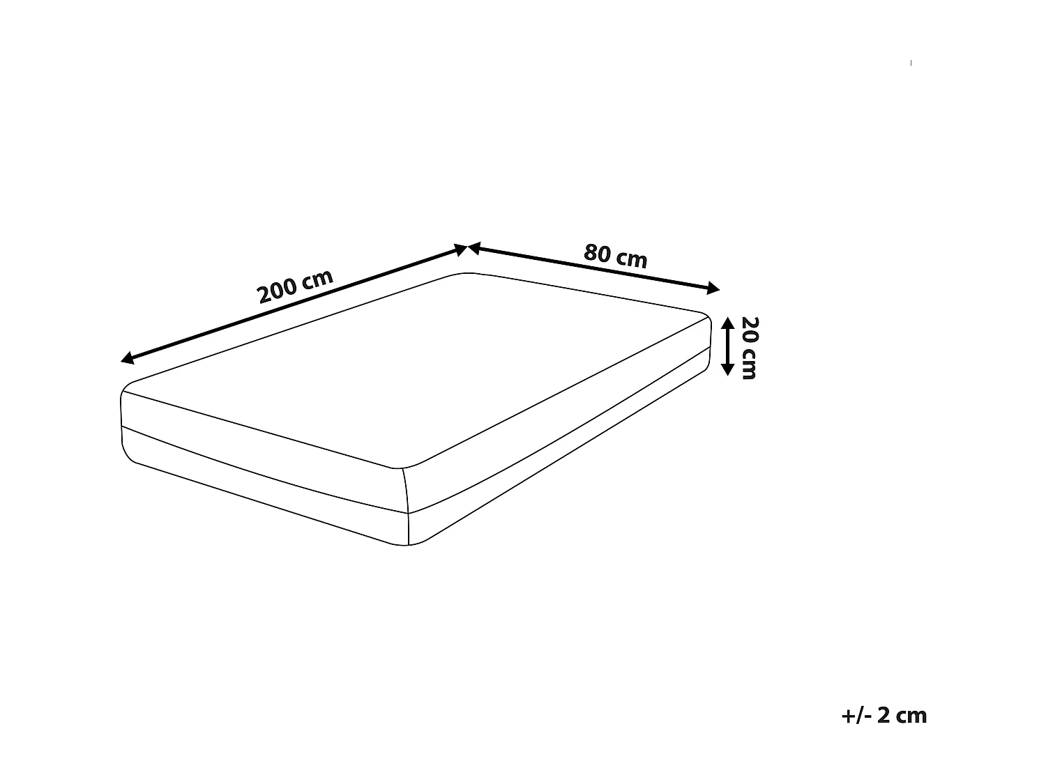 Materac memory foam zdejmowany pokrowiec 80 x 200 cm twardy GLEE