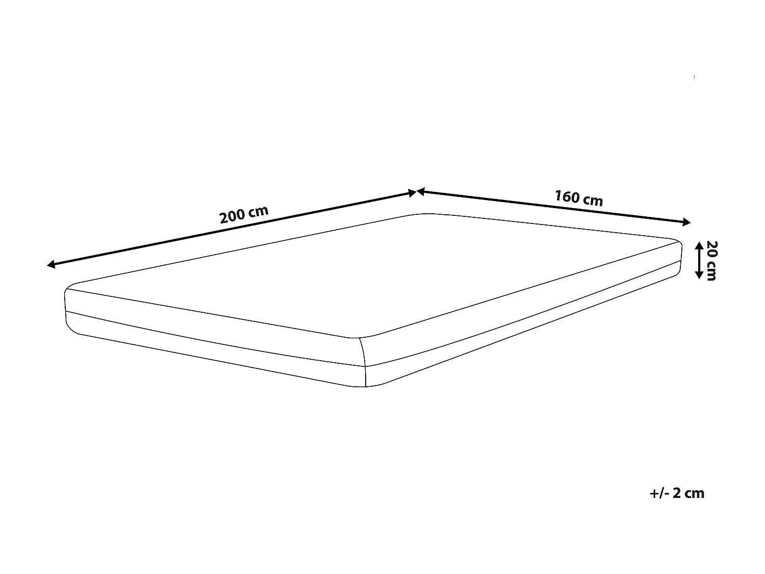 Traagschuim matras GLEE Hard 160 x 200 cm