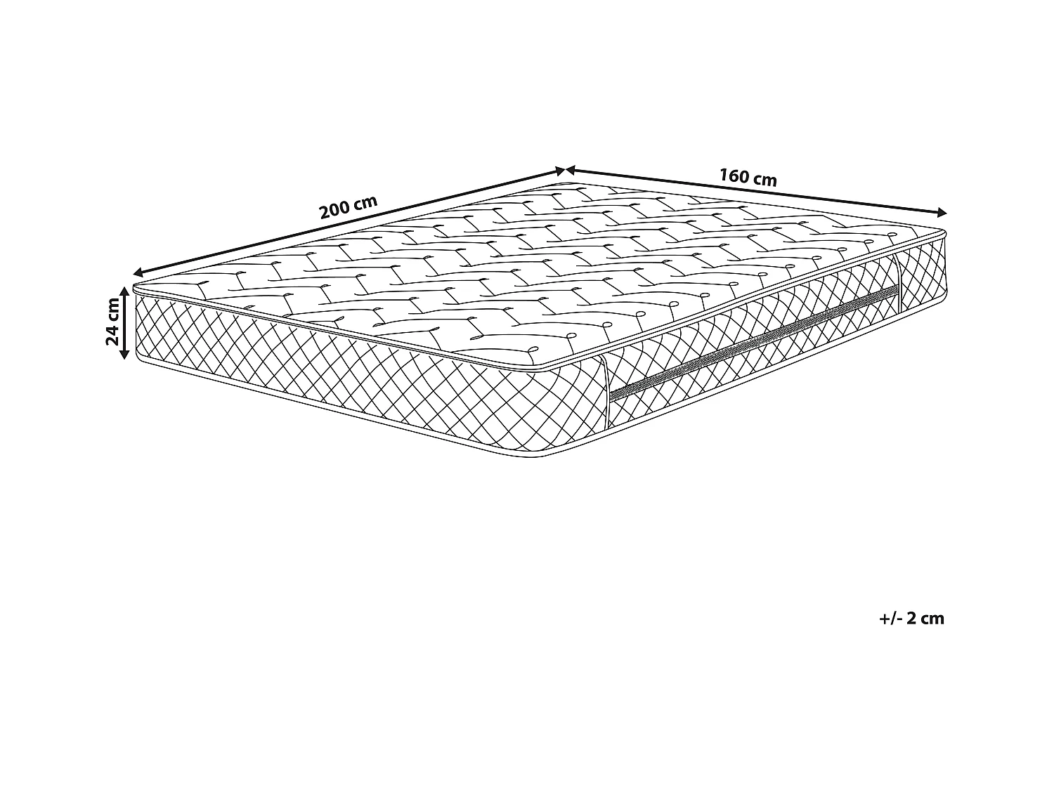 Traagschuim pocketvering matras GLORY Middelhard 160 x 200 cm