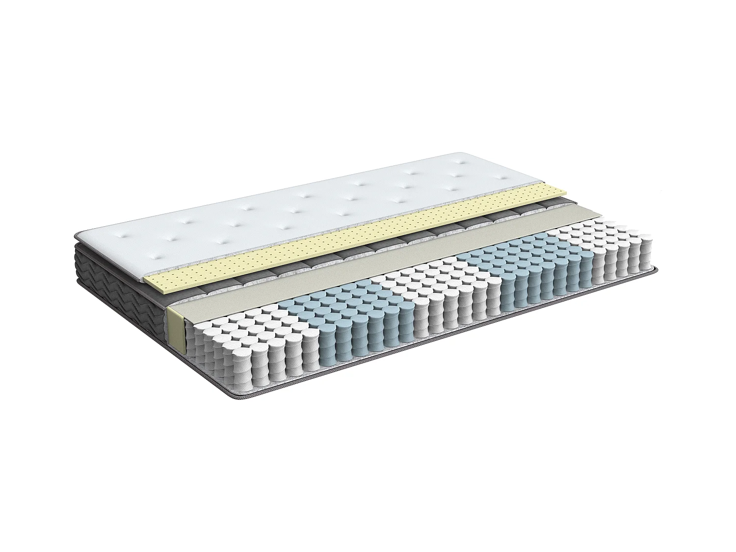 Matelas à ressorts ensachés en latex JOY H2/3 Moyen 90 x 200 cm