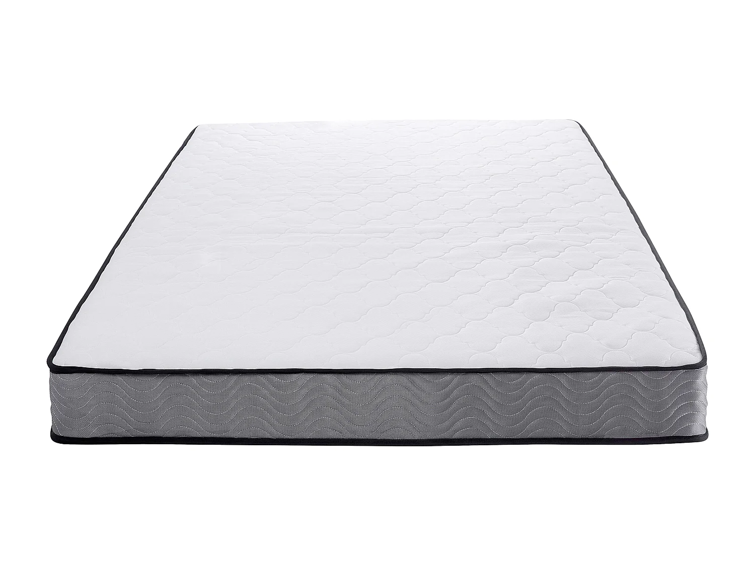 Bequeme Taschenfederkernmatratze hard weiß/hellgrau 180 x 200 cm Bliss