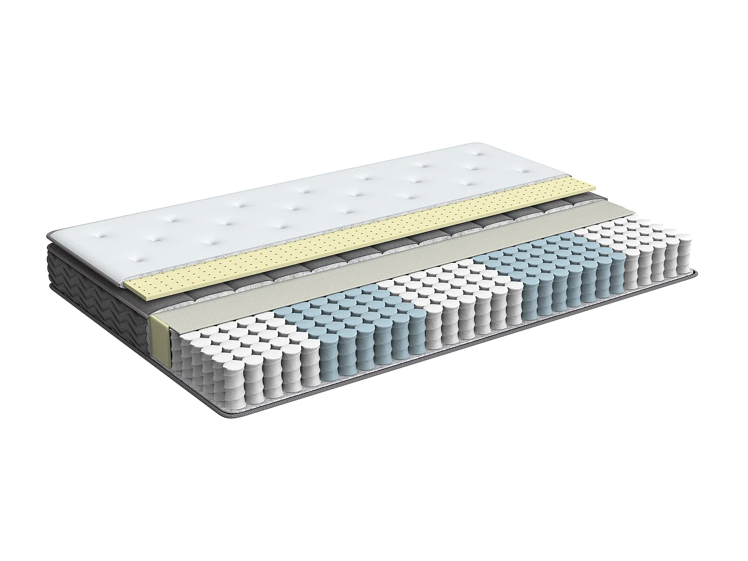 Matelas à ressorts ensachés en latex JOY H2/3 Moyen 180 x 200 cm