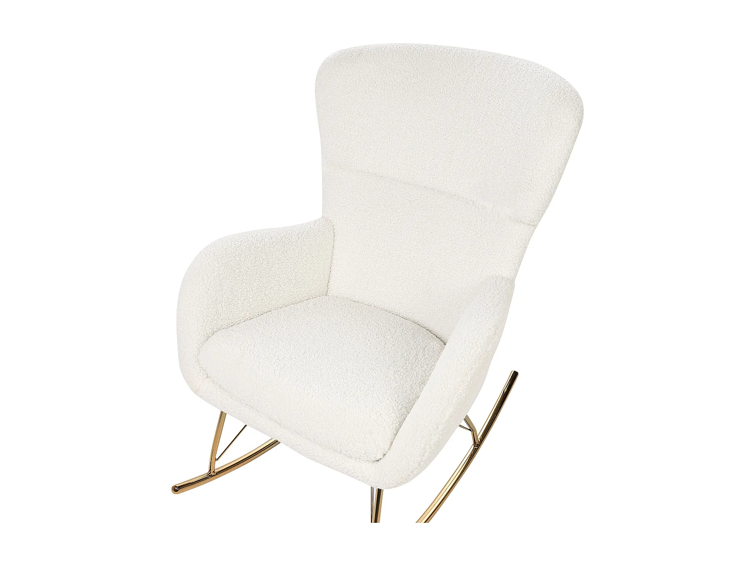 Silla mecedora ANASET Bouclé Blanco