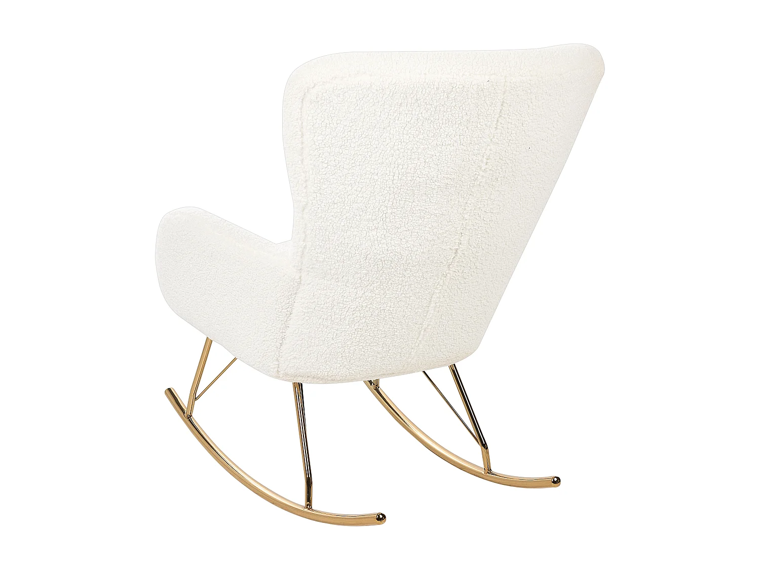 Silla mecedora ANASET Bouclé Blanco