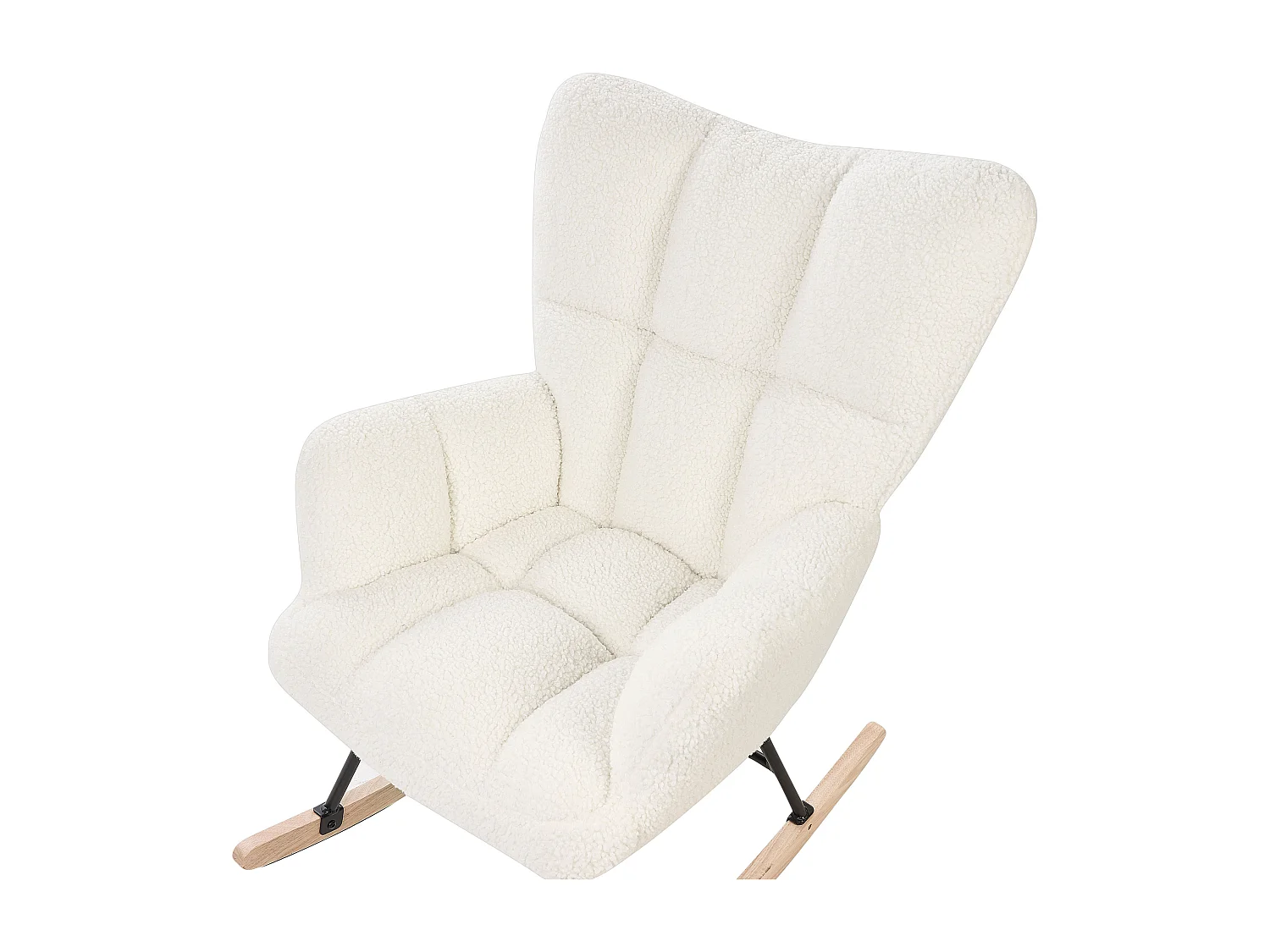 Schommelstoel OULU Bouclé Wit