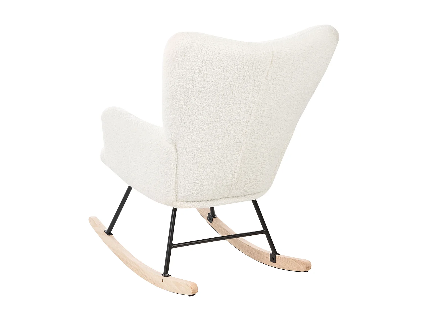 Fauteuil à bascule OULU Bouclé Blanc