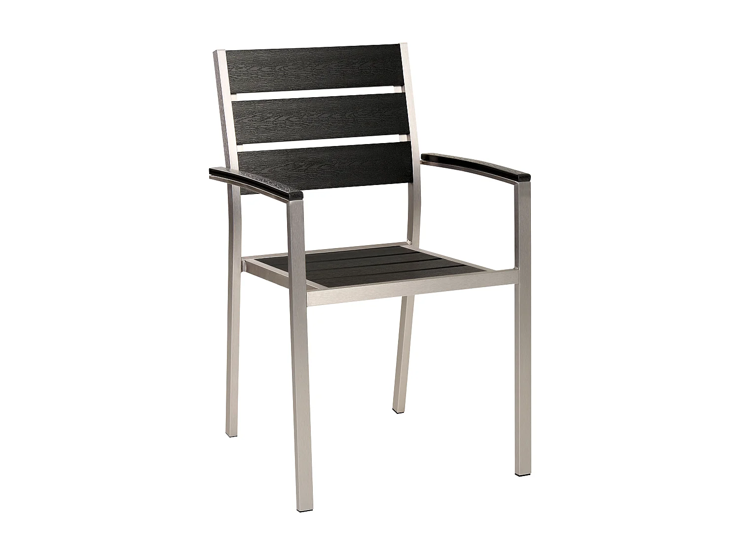 Lot de 6 chaises de jardin VERNIO Noir/argenté