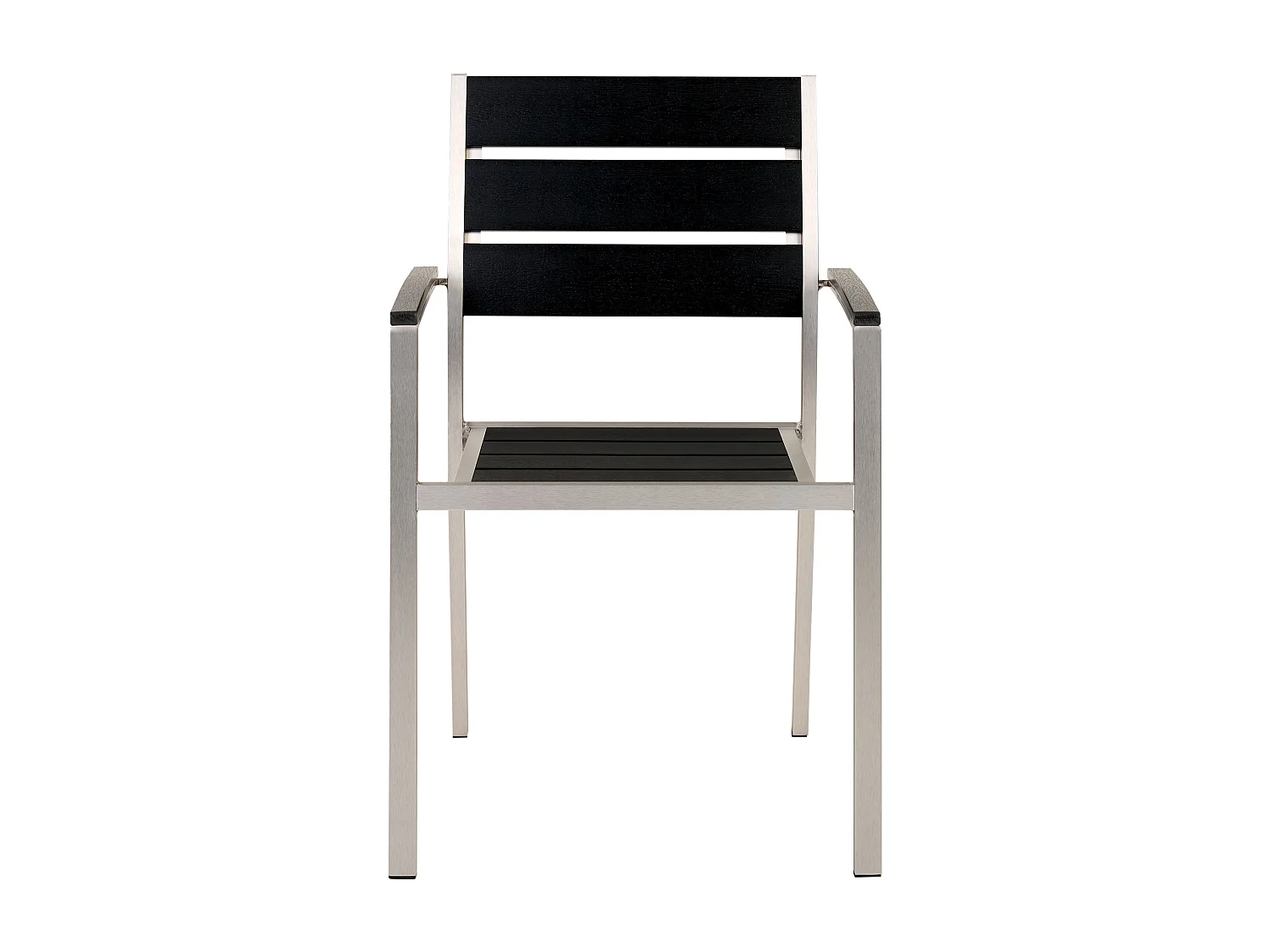 Lot de 6 chaises de jardin VERNIO Noir/argenté