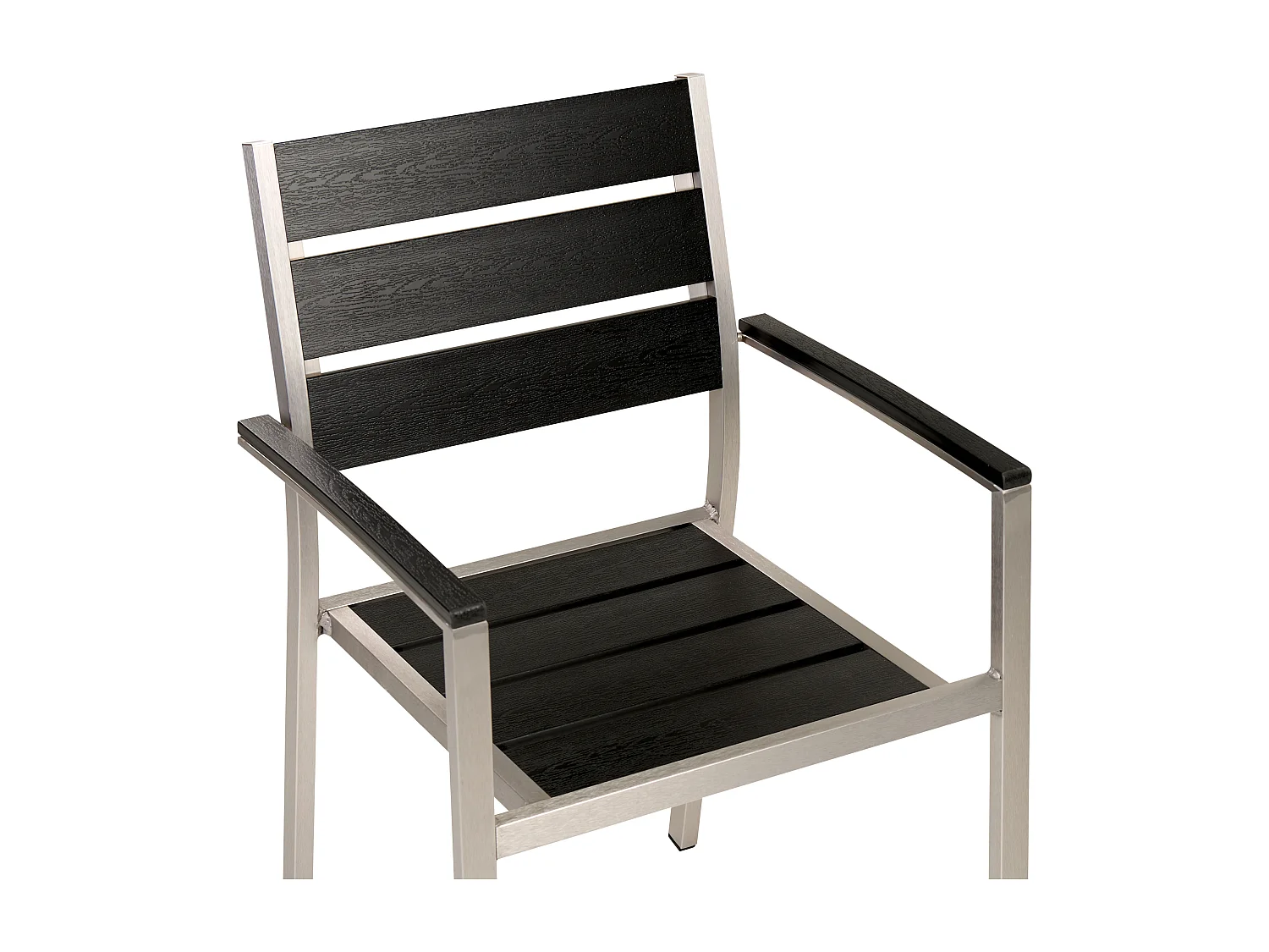 Lot de 6 chaises de jardin VERNIO Noir/argenté