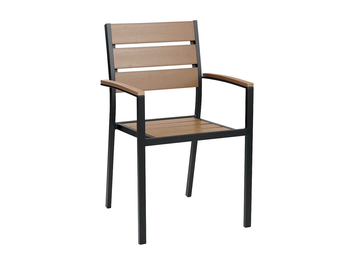 Lot de 6 chaises de jardin VERNIO Marron/noir